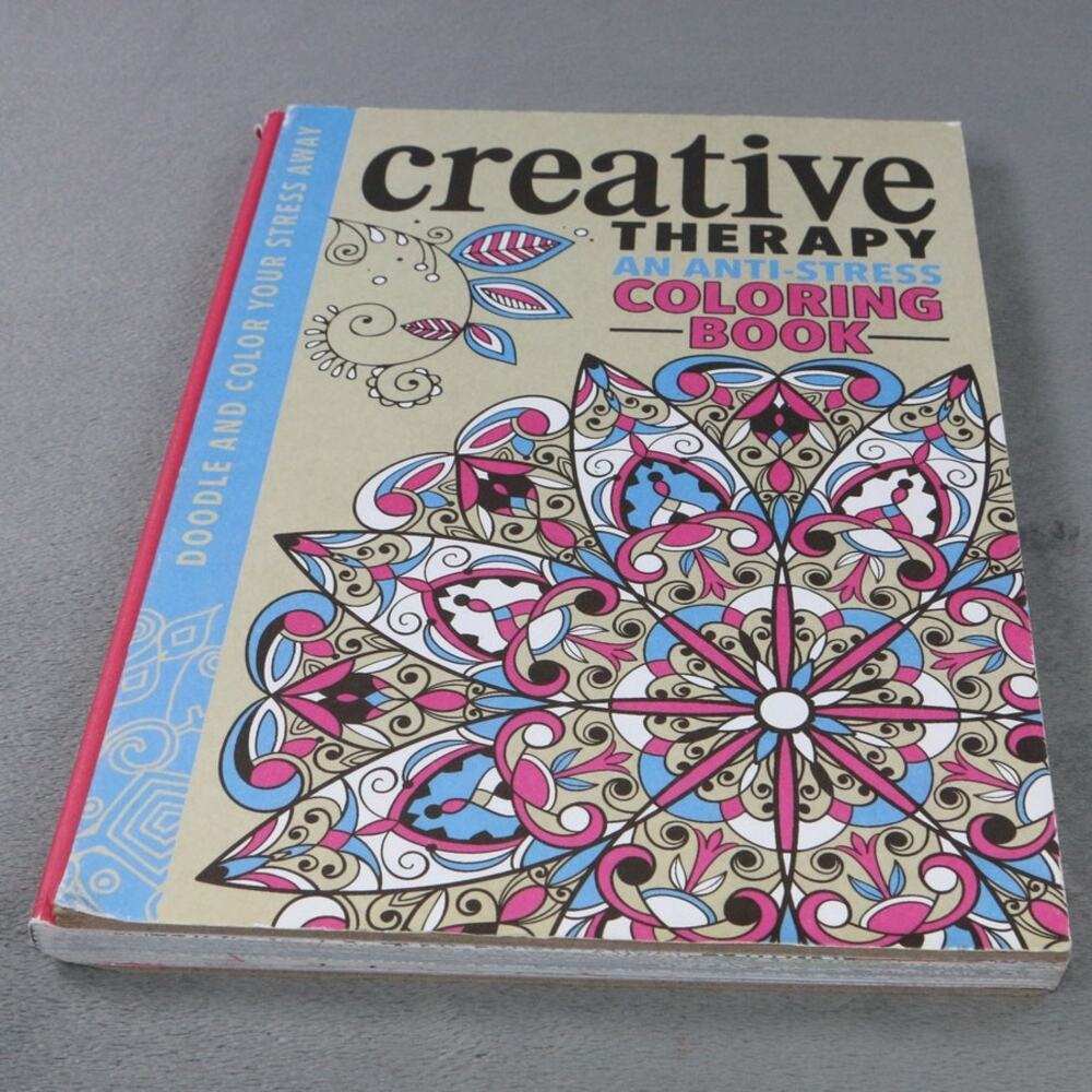 Creative Therapy Anti-Stress Coloring Book Adult Relaxation Doodle Art Paperback